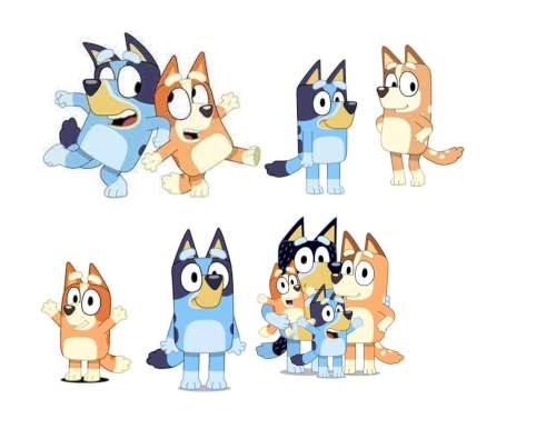 Bluey Edible Icing Character Sheet
